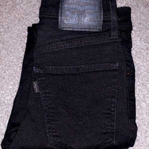 Super Skinny Super Stretchy Mile high Levi Jeans Woman’s Black